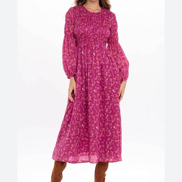 Banjanan Chloe Dress in Rune Bud Caramel Size XS - Picture 2 of 8